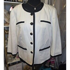 East 5th Blazer White & Black Button Up Wedding Guest Easter